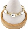4305 Bransoletka elegancka Austrian Crystal złota cyrkonie 17+5 pozłacana 14k Xuping 